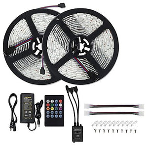 10m RGB Music Sync (Sound Activated) LED Strip kit (12v)