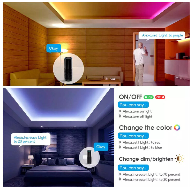 10m RGB Smart wifi LED Strip kit (12v) (IOT compatible) – DDS UK Ltd